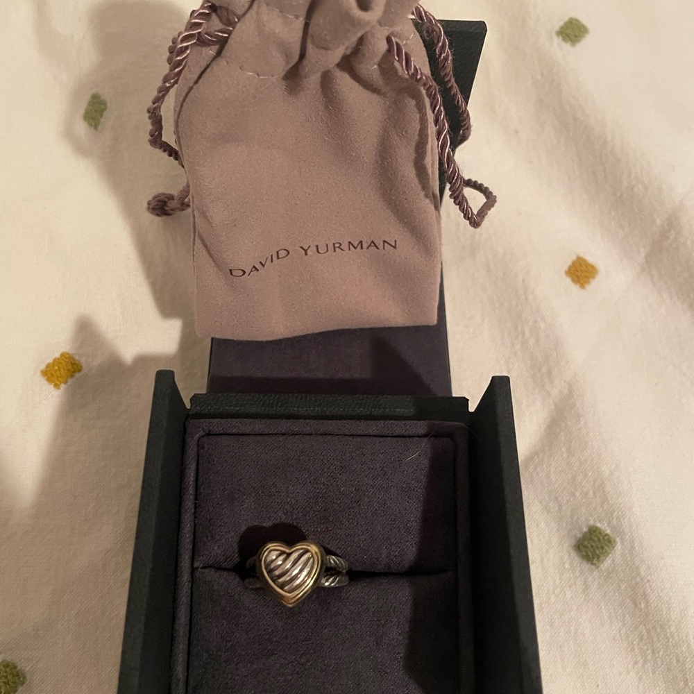 AUTHENTIC DAVID YURMAN CABLE HEART RING